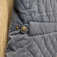 Quilt Vest, zip *gc, older, puckers, rubs, pills, faded, loose lining
