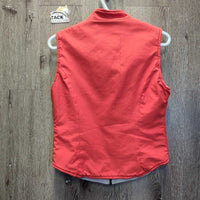 Fleece Lined Soft Shell Vest, zip "CC/ADA" *gc/fair, rubs, puckered, pills, cllumpy, torn pocket, unstitched
