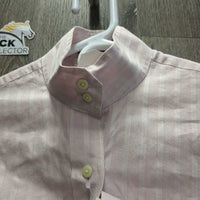 LS Show Shirt, 2x Velcro Collars *vgc, older?, mnr seam puckers
