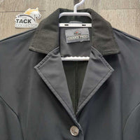 Technical Show Jacket, microsuede collar, zipper *vgc, clean, cut tags, mnr dirt?stain, creases, seam puckers, pit stains
