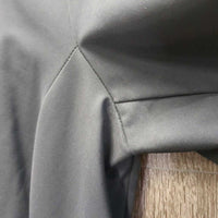 Technical Show Jacket, microsuede collar, zipper *vgc, clean, cut tags, mnr dirt?stain, creases, seam puckers, pit stains
