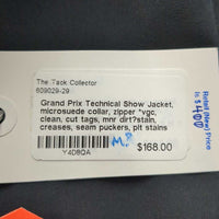 Technical Show Jacket, microsuede collar, zipper *vgc, clean, cut tags, mnr dirt?stain, creases, seam puckers, pit stains
