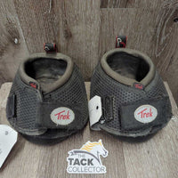 2 Hoof Boots, box (fits 1), tags, x2 replacement velcro *vgc/gc, older, clean, rubs, frays, scrapes, mnr edge tears, dirt
