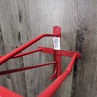 Wall Mount Metal Saddle Rack *vg/xc, clean, mnr dusty, scratches
