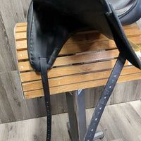 17.5" XW *7.5" Sankey Jacinda Monoflap Monoflap Dressage Saddle, Black Fleece Lined Sankey Cover
