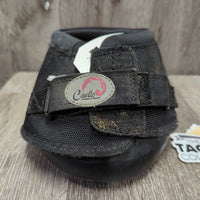 1 Hoof Boot, box *vgc, clean, mnr dirt, residue, snags, scuffs, frays, stiff repair, rubbed & torn inner heel
