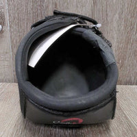 1 Hoof Boot, box *vgc, clean, mnr dirt, residue, snags, scuffs, frays, stiff repair, rubbed & torn inner heel
