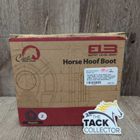 1 Hoof Boot, box *vgc, clean, mnr dirt, residue, snags, scuffs, frays, stiff repair, rubbed & torn inner heel
