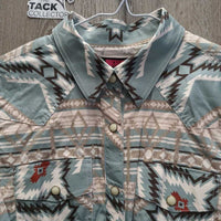 LS Western Shirt, Snaps *vgc, puckers, crinkles
