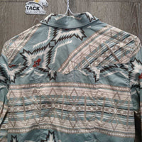 LS Western Shirt, Snaps *vgc, puckers, crinkles
