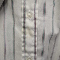 SS Show Shirt, 2 velcro collars *gc, older, fuzzy, pilly, seam puckers, collar stains, puckers, dingy?
