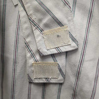 SS Show Shirt, 2 velcro collars *gc, older, fuzzy, pilly, seam puckers, collar stains, puckers, dingy?
