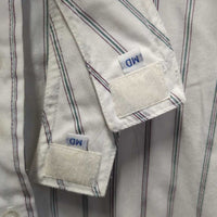 SS Show Shirt, 2 velcro collars *gc, older, fuzzy, pilly, seam puckers, collar stains, puckers, dingy?
