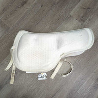 v.Thick & Stiff Foam Half Pad *gc, clean, rubs, frayed binding, older
