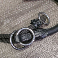 Rolled Leather & Nylon Rope Side Pull Noseband ONLY *like new
