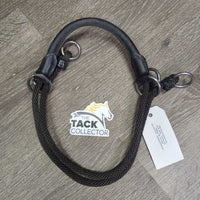 Rolled Leather & Nylon Rope Side Pull Noseband ONLY *like new
