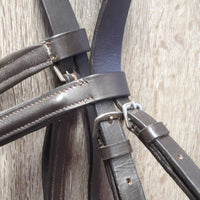 Raised Padded Monocrown Sidepull English Bridle, Cotton Web Reins *like new, v.mnr creases
