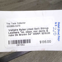 Nylon Lined Soft Stirrup Leathers *xc, clean, mnr dents & rubs
