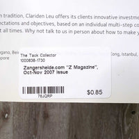 Zangersheide.com "Z Magazine", Oct-Nov 2007 issue
