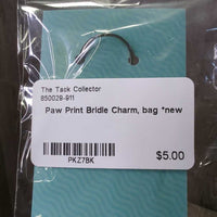 Paw Print Bridle Charm, bag *new
