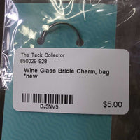 Wine Glass Bridle Charm, bag *new
