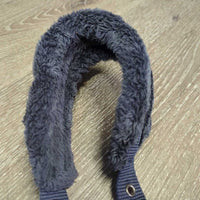 Fleece Lined Nylon Halter, adj, snap, bling, braided nylon lead rope *vgc, mnr dirt, hair, clumping
