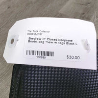 Pr Closed Neoprene Boots, bag *new w tags
