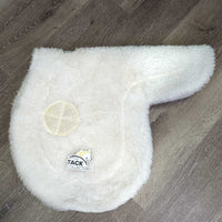 Fitted Fleece Hunter Saddle Pad, non-slip *gc, older?, clean, clumpy, stains, mnr hair, rubs, dingy, grip tear
