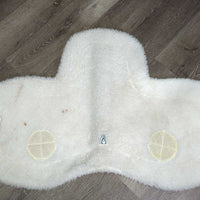 Fitted Fleece Hunter Saddle Pad, non-slip *gc, older?, clean, clumpy, stains, mnr hair, rubs, dingy, grip tear
