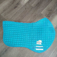 Shaped Quilt Jumper Saddle Pad *gc, stained, pilly, shrunk/puckered, rubs, mnr dirt, hair
