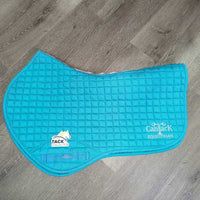 Shaped Quilt Jumper Saddle Pad *gc, stained, pilly, shrunk/puckered, rubs, mnr dirt, hair

