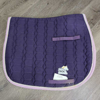 Jumper Saddle Pad, tabs, piping *gc, mnr dirt/residue, snags, threads, Underside: dingy, pilly, hair
