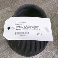 Pr Pull On Ribbed Rubber Bell Boots *gc, clean, mnr dirt, residue, cuts/tears, rubs
