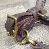 Padded Leather Halter, adj, snap *gc, dry, mnr dirt, undone thread, rough end, scuffs
