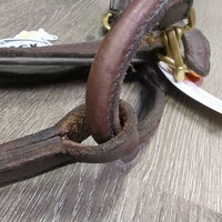 Padded Leather Halter, adj, snap *gc, dry, mnr dirt, undone thread, rough end, scuffs
