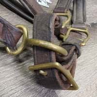 Padded Leather Halter, adj, snap *gc, dry, mnr dirt, undone thread, rough end, scuffs
