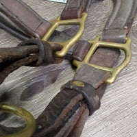 Padded Leather Halter, adj, snap *gc, dry, mnr dirt, undone thread, rough end, scuffs
