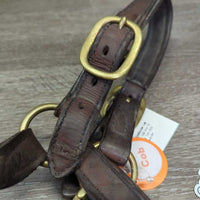 Padded Leather Halter, adj, snap *gc, dry, mnr dirt, undone thread, rough end, scuffs
