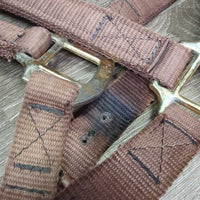 Nylon Halter, adj, snap *fair, older, faded, mnr rust, residue, threads
