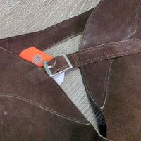Suede Full Chaps *xc/like new, mnr dust, rubs & stains
