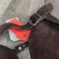 Suede Full Chaps *xc/like new, mnr dust, rubs & stains
