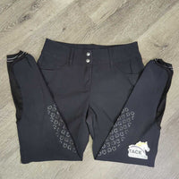 EuroSeat Breeches, embossed Stripe *vgc, cracking side strips, inside: mnr faded pockets & sticky grip
