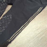 EuroSeat Breeches, embossed Stripe *vgc, cracking side strips, inside: mnr faded pockets & sticky grip

