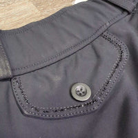 Euro Seat Breeches, Bling *fair, peeling stickies, missing bling, torn/slices, pulled seam, waist: puckers & stains
