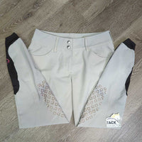 Euro Seat Breeches *vgc/gc, mnr seam puckers, holes, pills, stains & rubs, discolored/stained seat & legs
