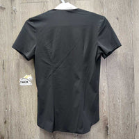 "Bavero" SS Show Shirt, 1/2 Button up, Button Collar, Pleated Front *vgc, mnr creases & loose seam
