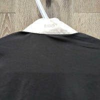 "Bavero" SS Show Shirt, 1/2 Button up, Button Collar, Pleated Front *vgc, mnr creases & loose seam
