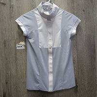 SS Show Shirt, 1/2 Snap Up, Snap Collar *vgc, mnr dents?marks, collar edge puckers
