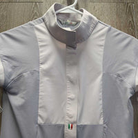 SS Show Shirt, 1/2 Snap Up, Snap Collar *vgc, mnr dents?marks, collar edge puckers
