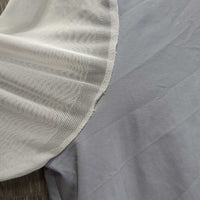 LS Show Shirt, Mesh Sleeves, Shoulder Zipper, Snap Collar *gc/fair, crinkled collar, holey snap edges, unstitched sleeve seams
